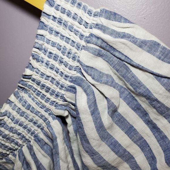 Cynthia Rowley Off the Shoulder 100% Linen Dress Size Small - Picture 6 of 7